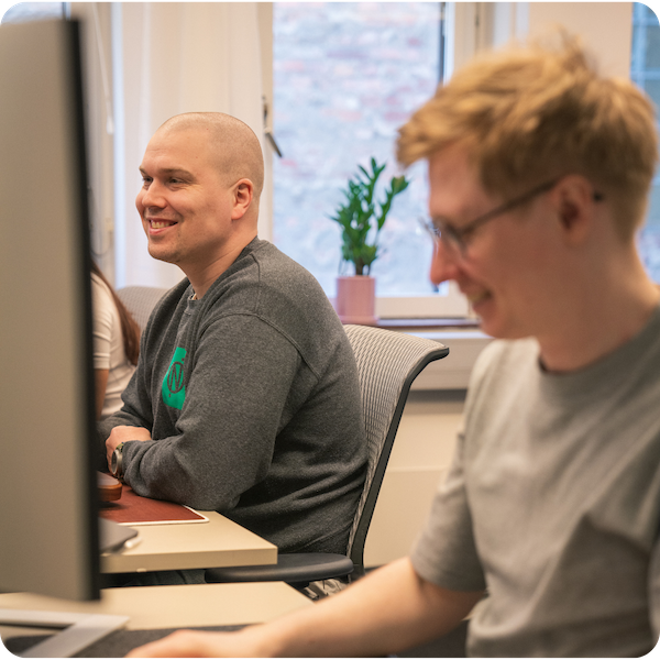 Developers working at computers Developers working at computers