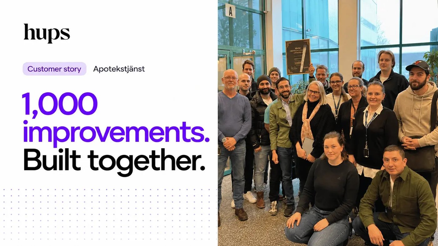 Apotekstjänst making 1000 improvements Hups