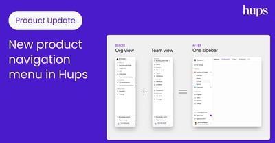 New in Hups: one sidebar for your teams and organisation
