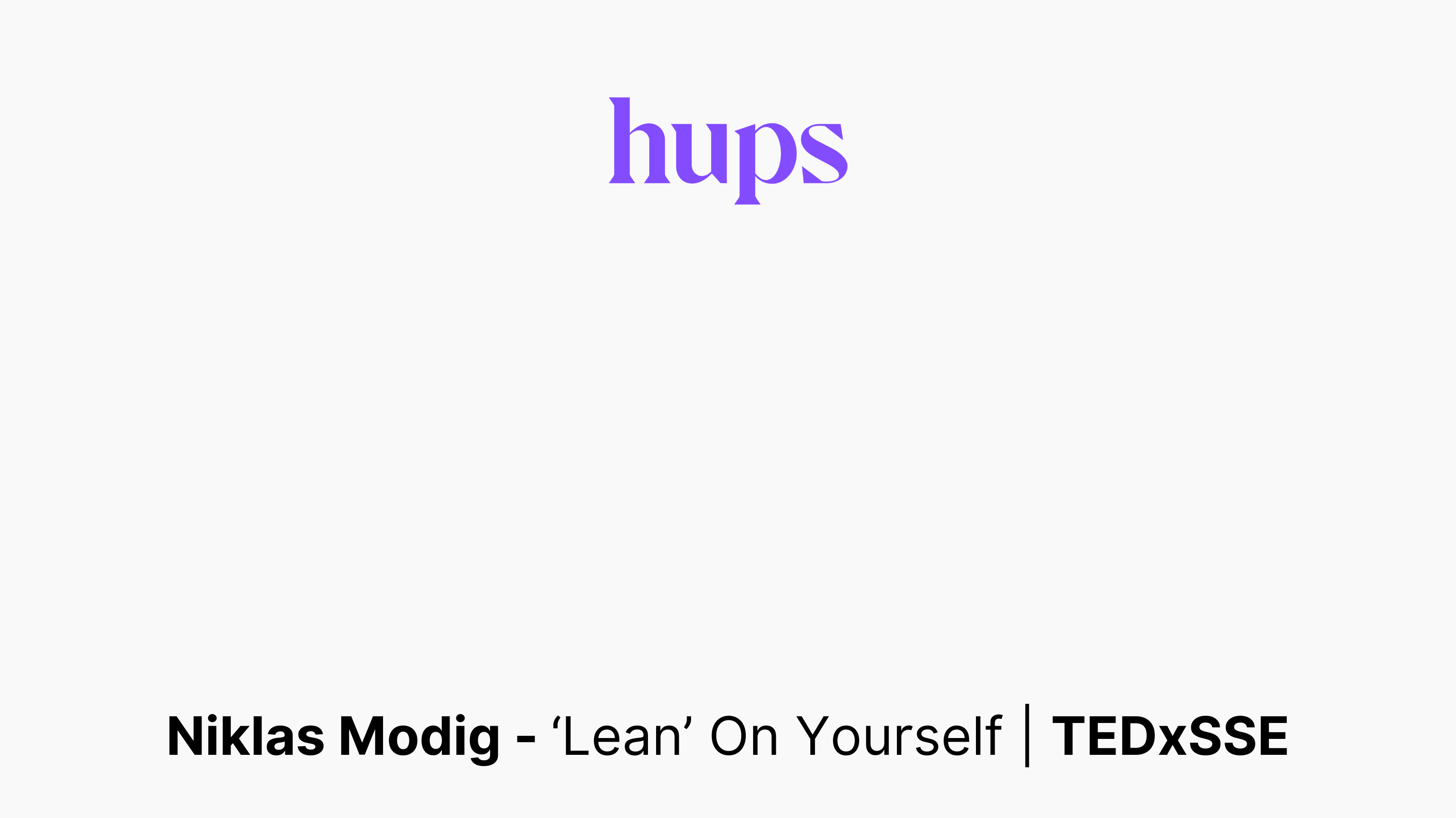 Niklas Modig - 'Lean' On Yourself | TEDxSSE